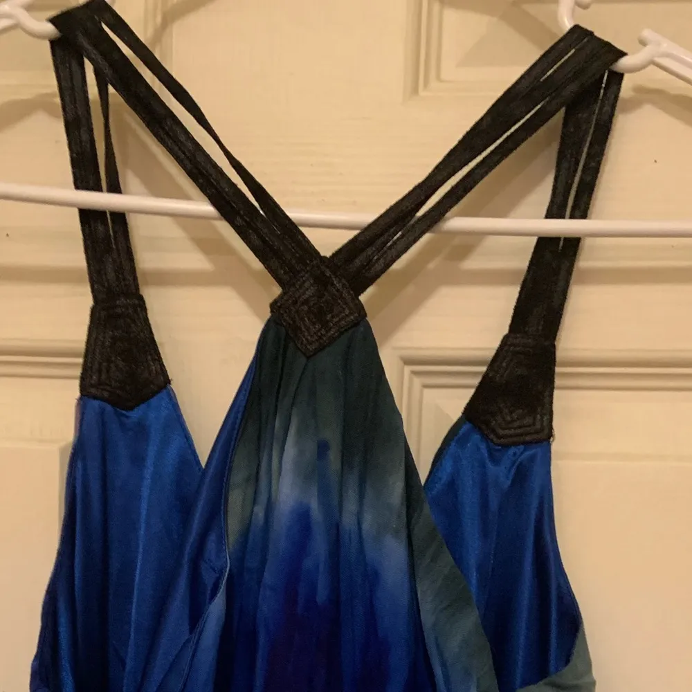 Fairy boho tie dye high low dress faux leather straps spring classic party Y2K - Image 5