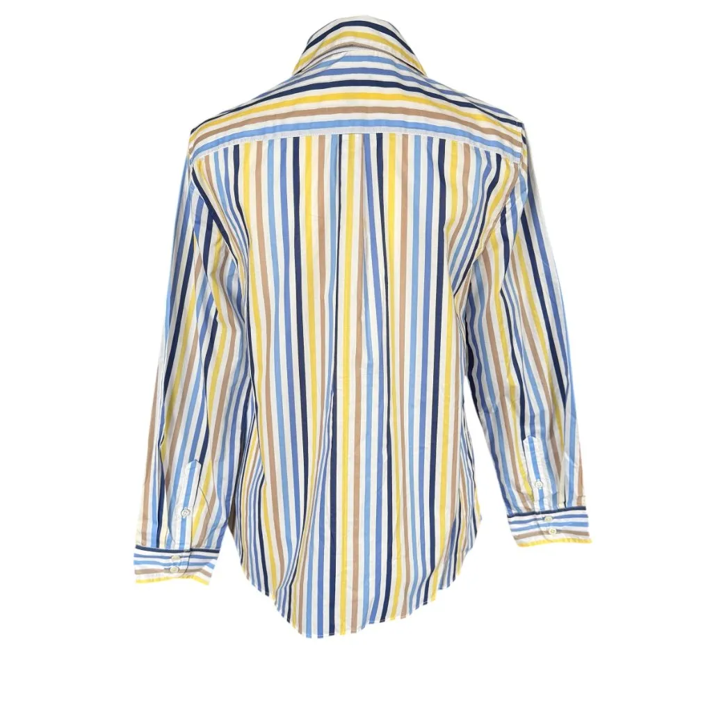 Talbots PS multicolored striped collared long sleeve button down shirt - Image 4
