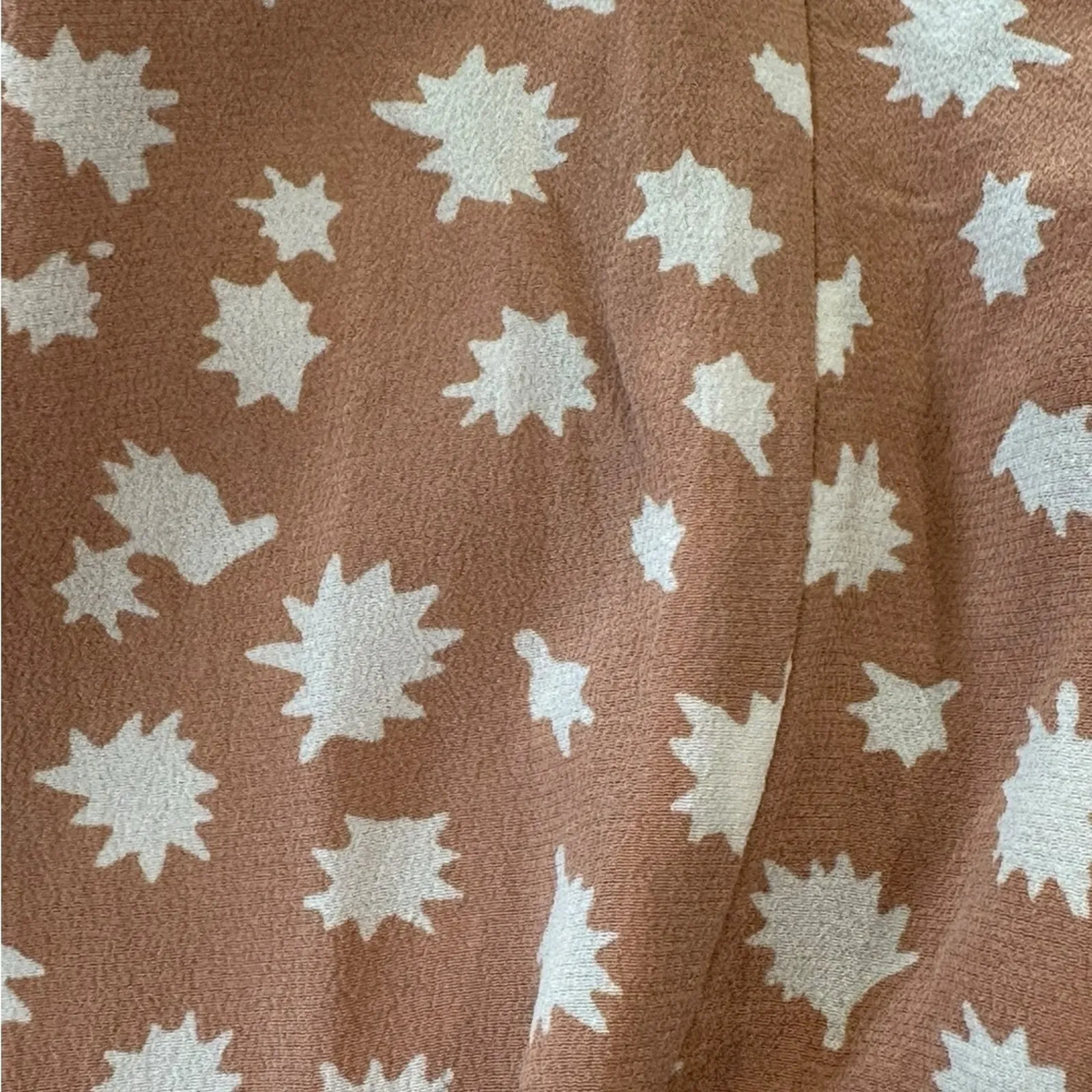 Madewell SILK Peach and White Floral Cami Slip Dress Size 6 Star Shower - Image 8