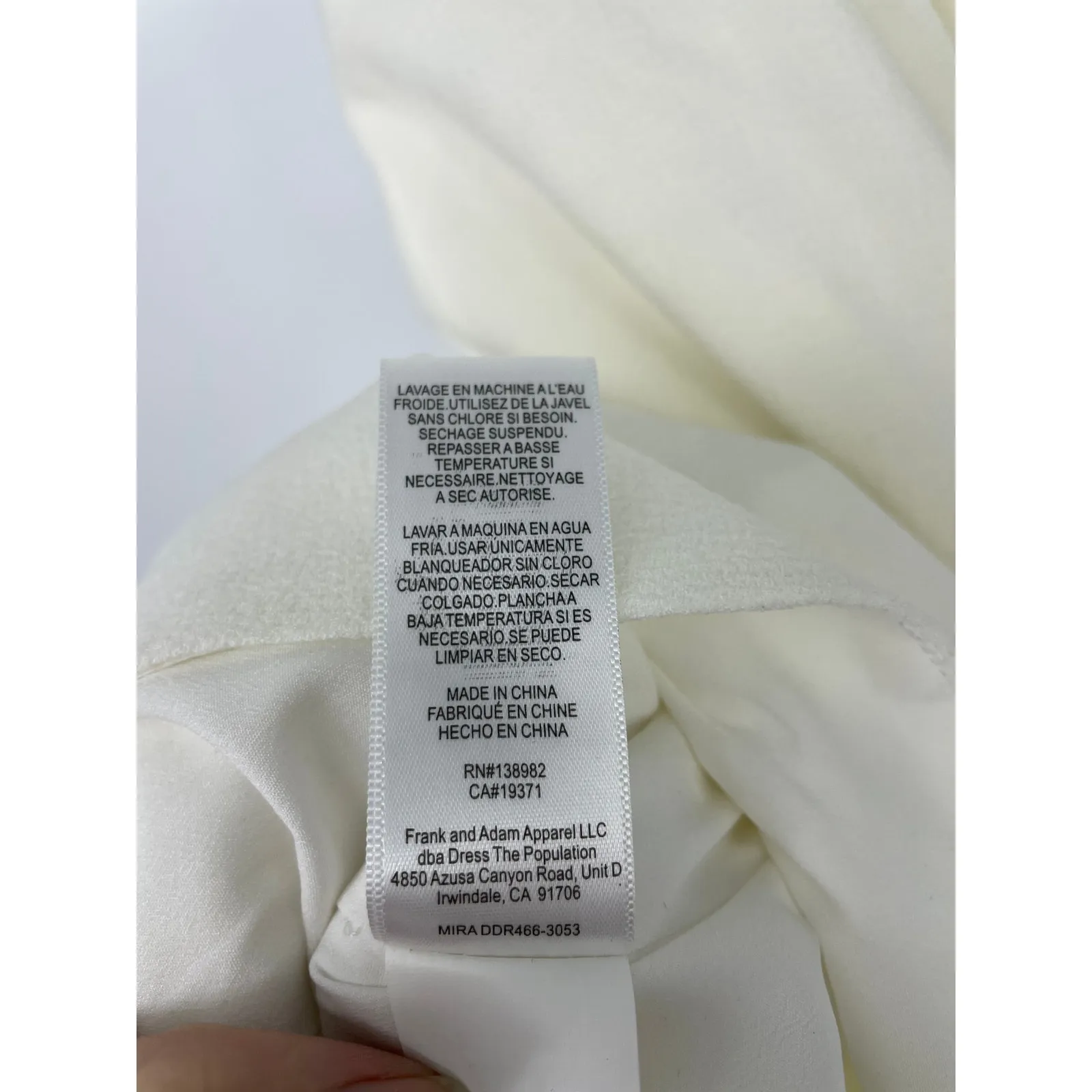 Dress the Population Dress Womens XXL Mira Mini Sleeveless Off White NWT - Image 8