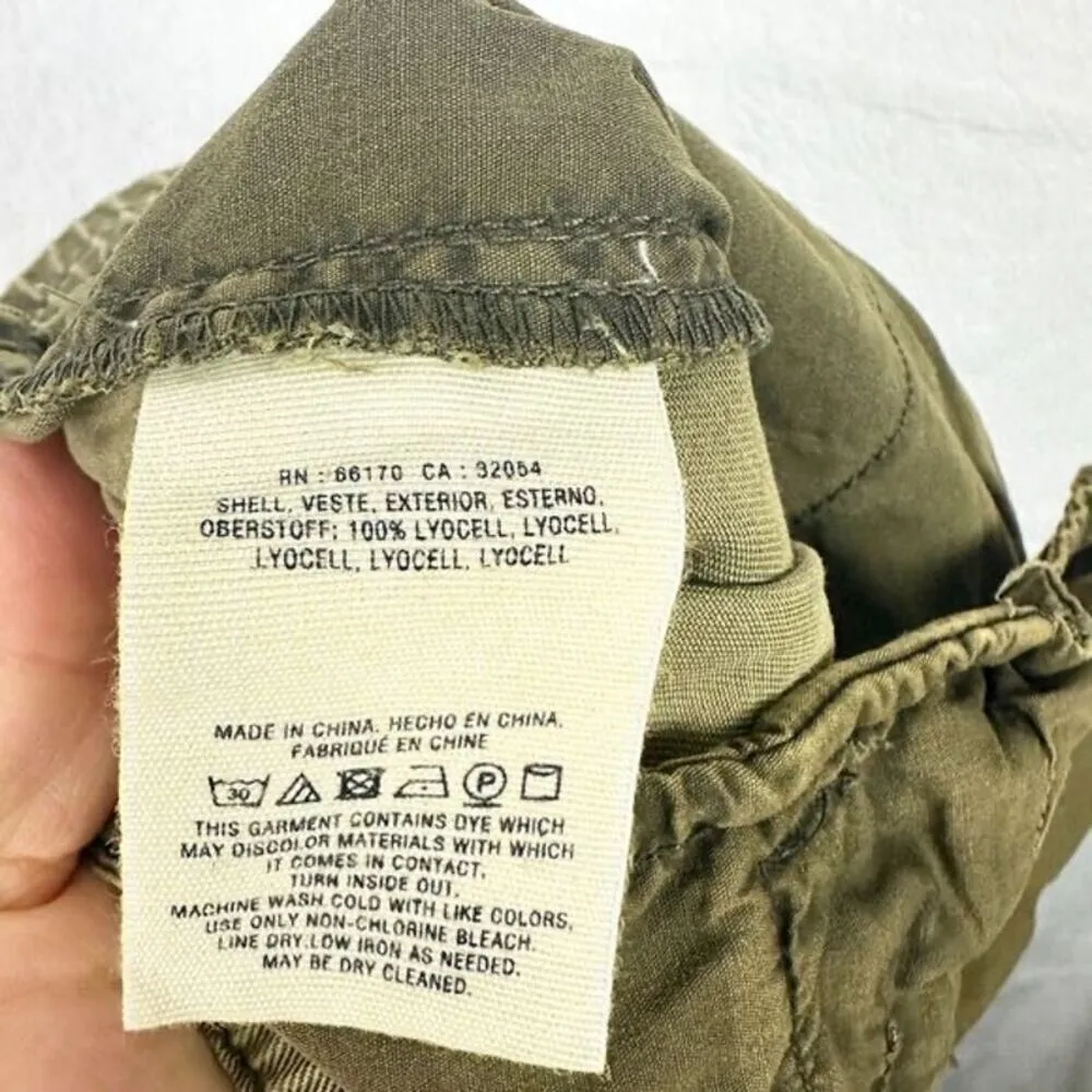 Anthropologie Cedar Embroidered Joggers Lyocell cargo pants olive high rise - Image 5