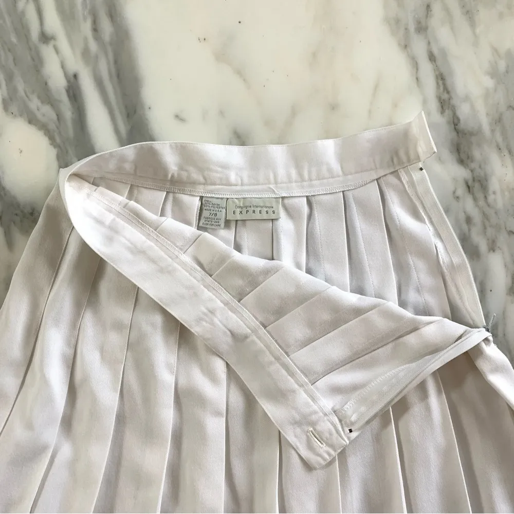 Vintage Express High Waisted School Girl Pleated Tennis Skirt - Image 9