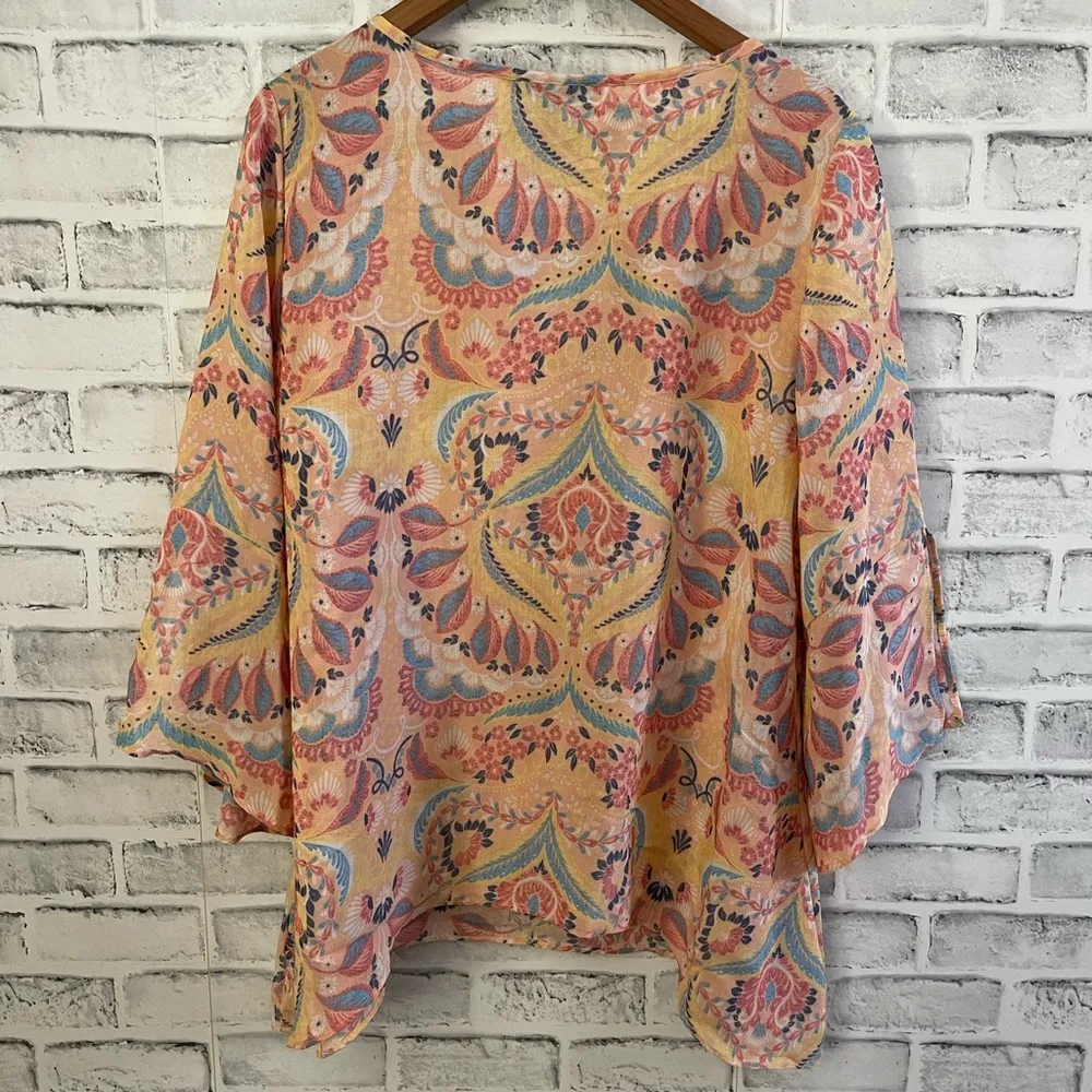 Women’s Zac & Rachel yellow, coral & blue v - Image 2