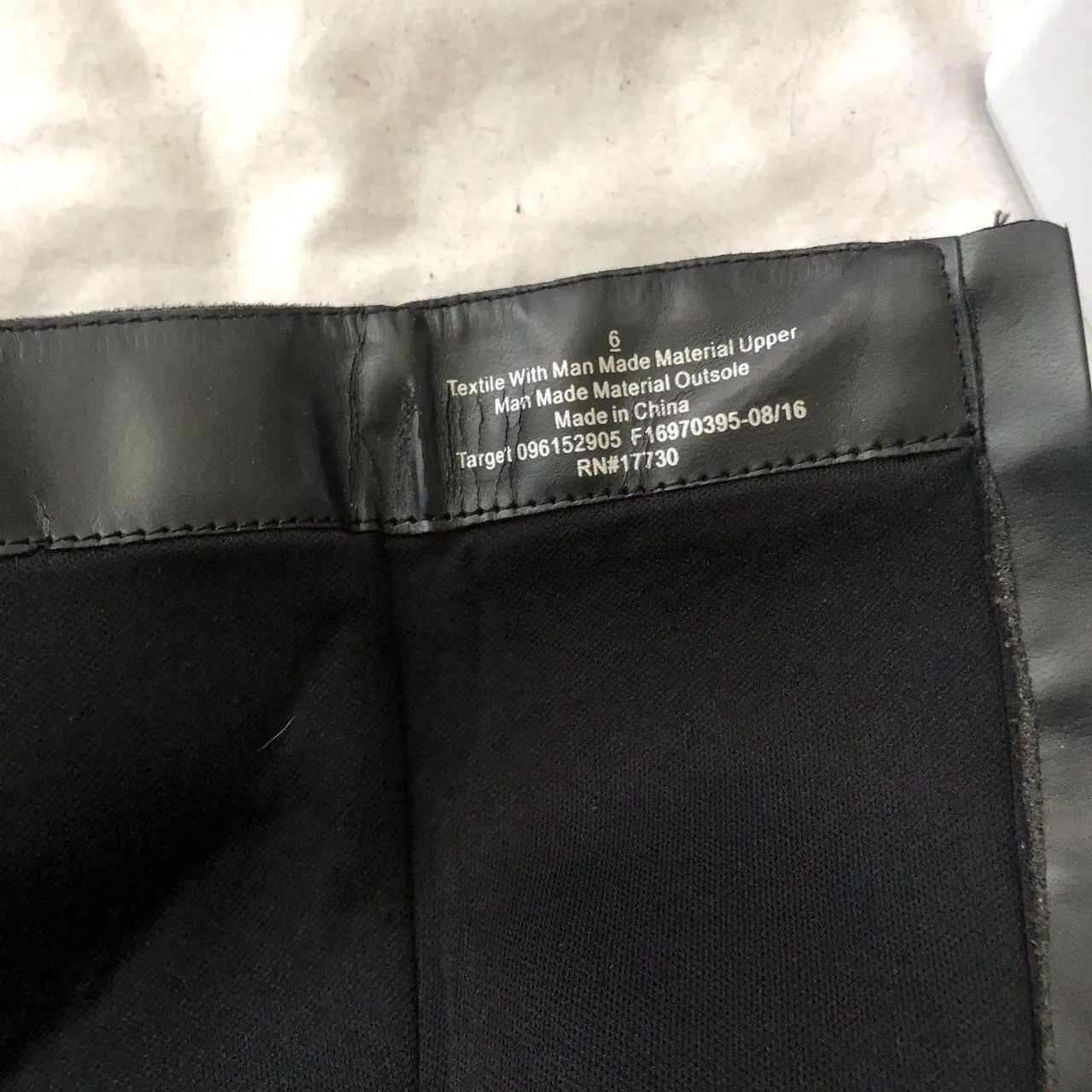 Black fabric suede lace up over the knee knee high boots 3”’block heels Size 6 - Image 4