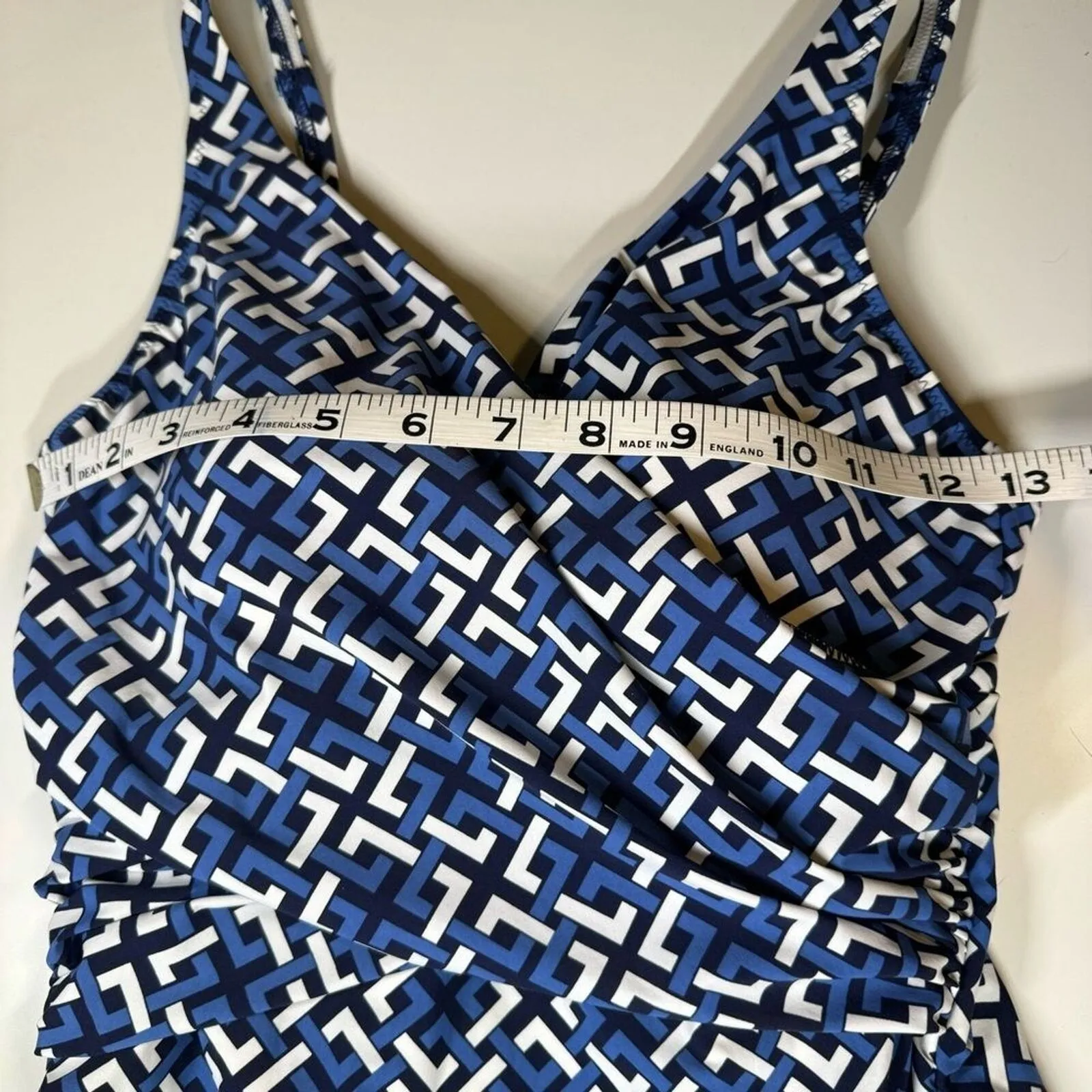 Lands End Faux Wrap Flattering Tankini Top Adjustable Straps Women’s Size 6 - Image 11