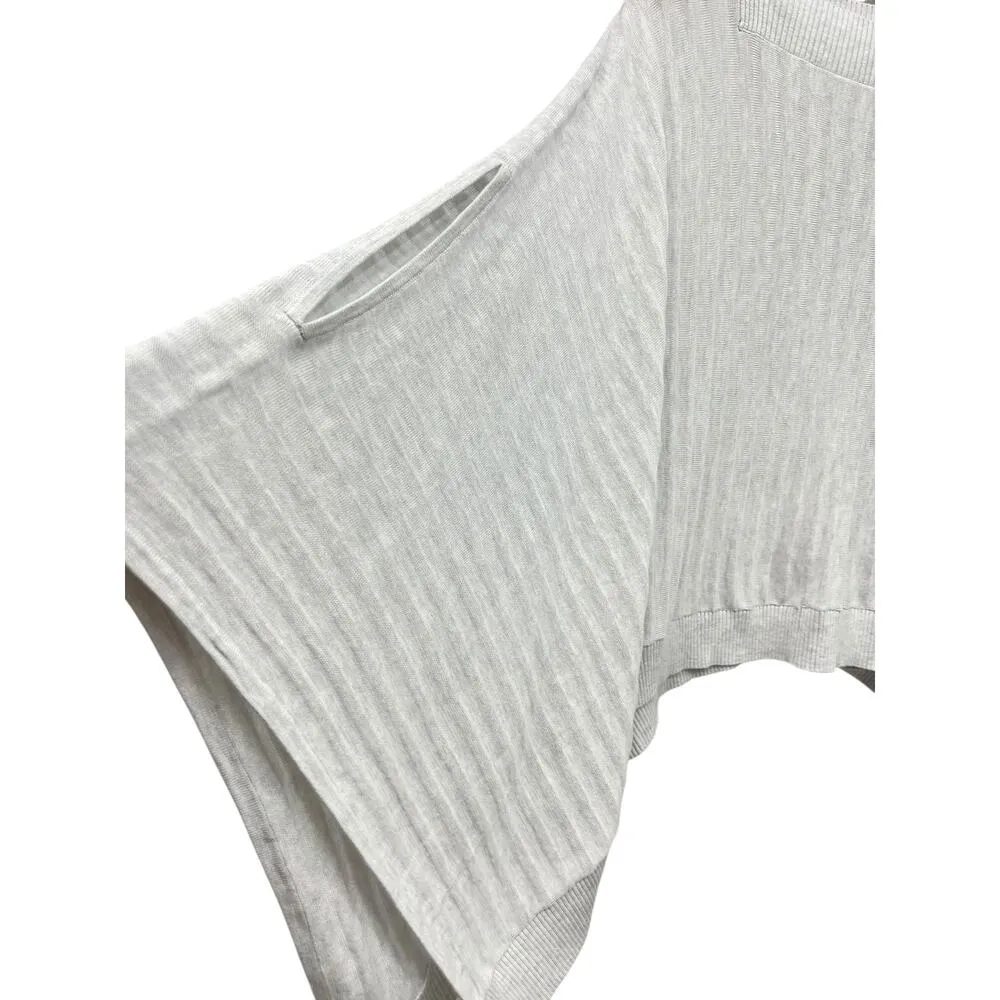 Lululemon Forward Flow Poncho Light Gray Cotton/Silk Blend One Size Size undefined - Image 3