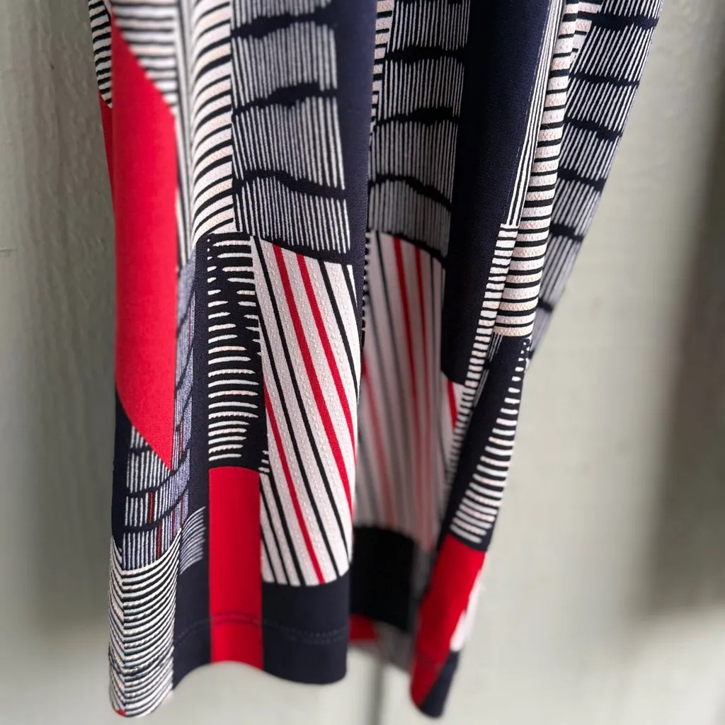 Roz & Ali Women’s 2X colorful geometric print palazzo Pants - Image 4