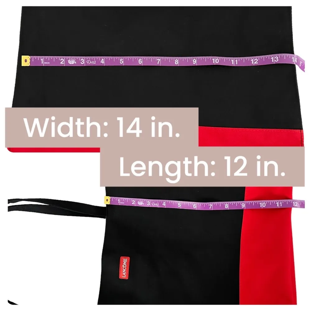 | Lancome | Black Red Colorblock Medium Shoulder Tote Bag - Image 6