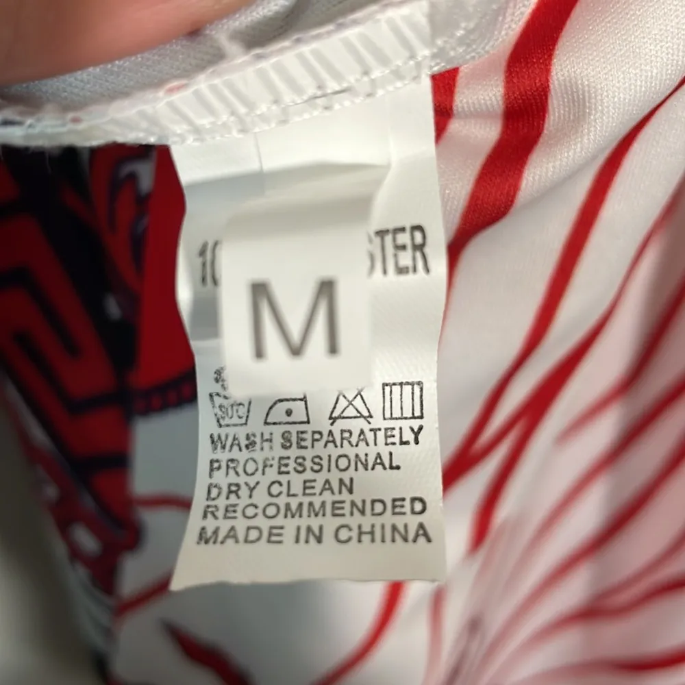 Jumpsuit fun and funky red patterned jumpsuit Size M - Image 4