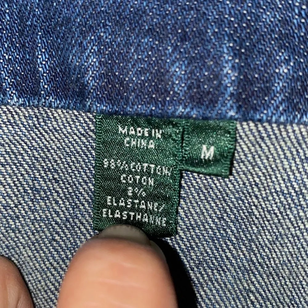 Vintage Ralph Lauren Jean Jacket Women’s Size M RL Denim Band Collar Jacket Blue Size M - Image 7