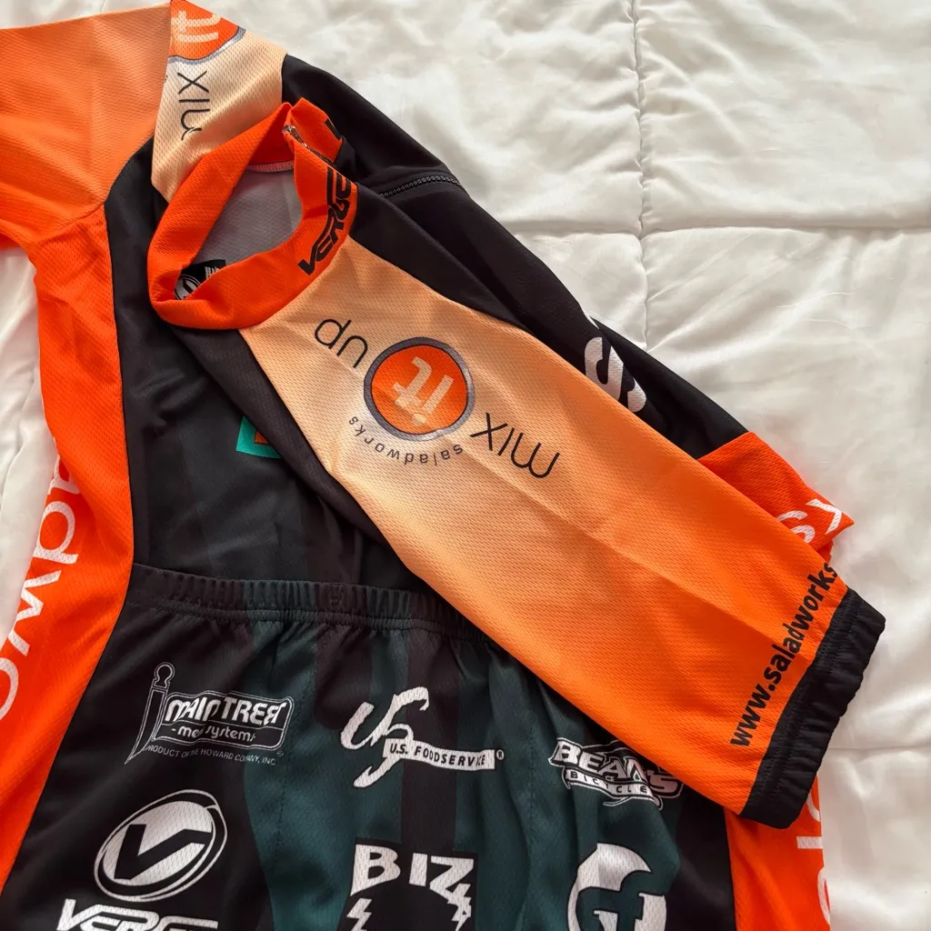 Verge Sport Women’s Cycling Jersey – Saladworks Team – Size L Orange Size L - Image 8