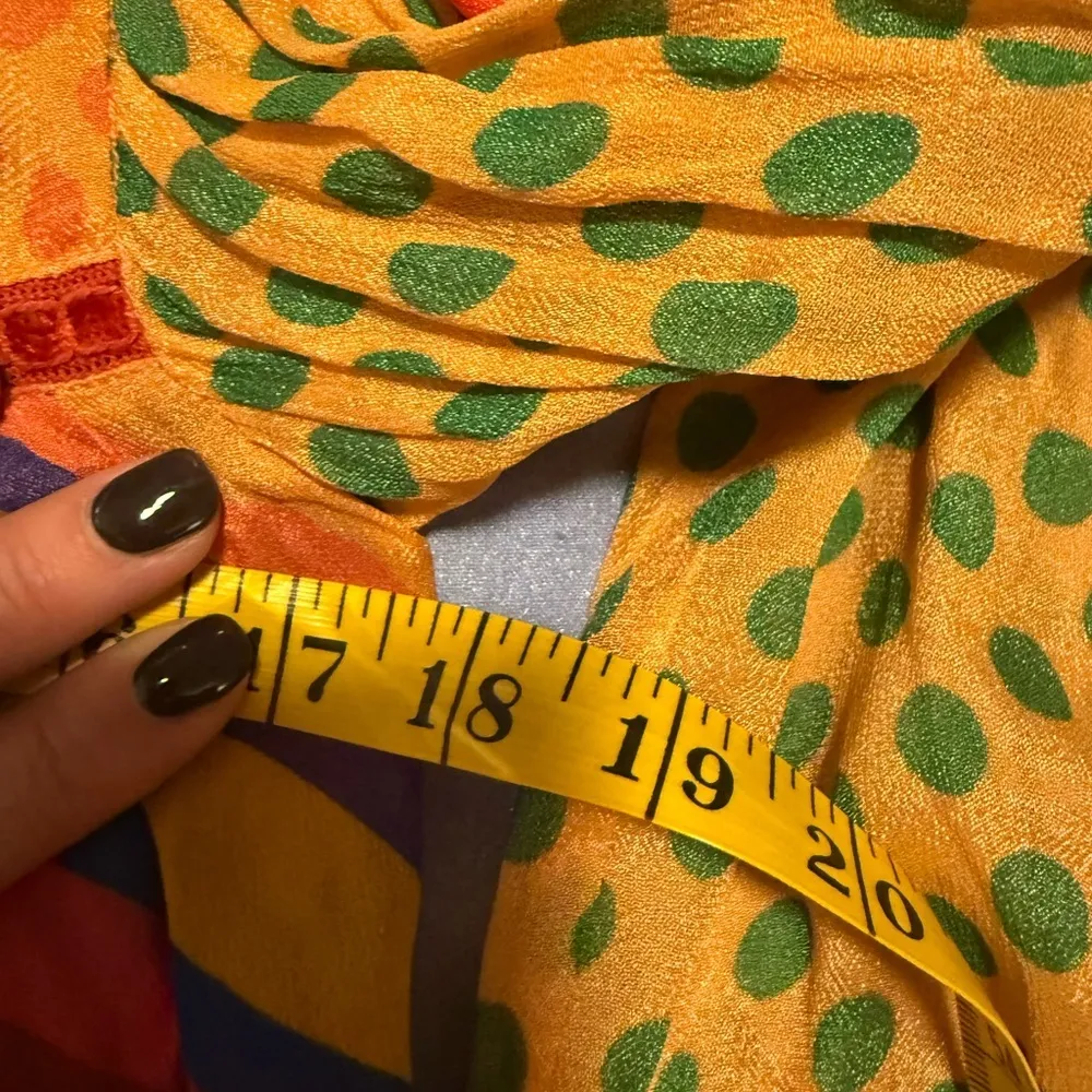 Anthropologie Blink London Orange Boxy Blouse with Bib Collar - Image 7