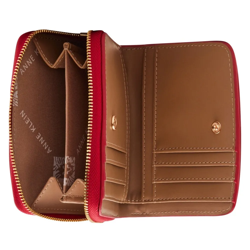 Anne Klein nwt  Crimson curved Quilted Wallet - Image 5