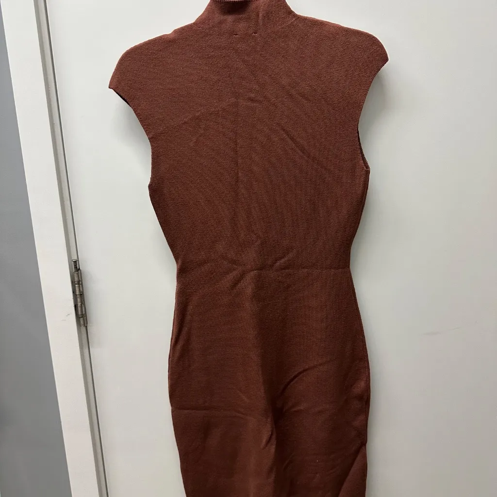 Brown Sweater Material Abercrombie & Fitch Body Con Dress - Image 4