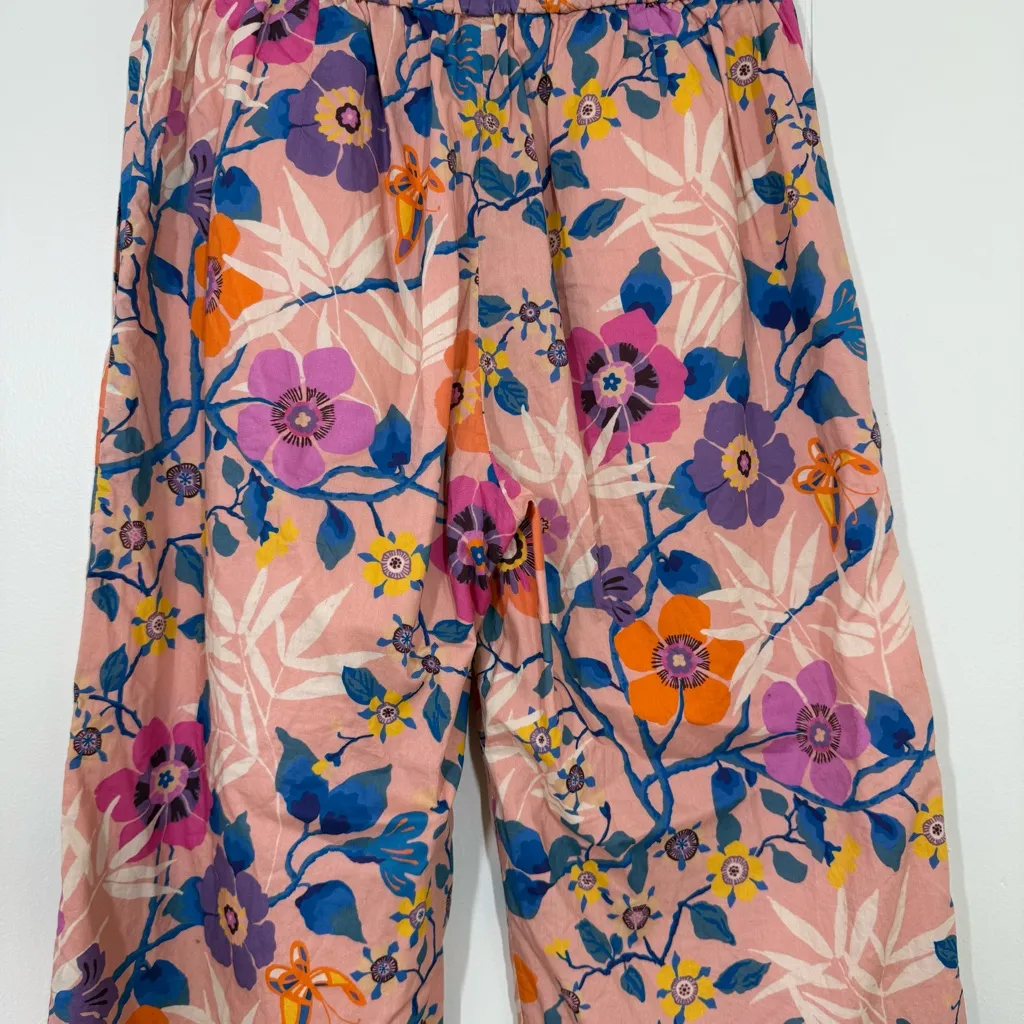 J. Crew X Liberty Fabric Pavilion Pink Wide Leg Crop Pant - Image 11