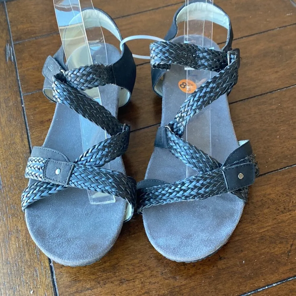 JBU Loretta vegan leather braided strappy sandals excellent condition sz 8.5 - Image 3