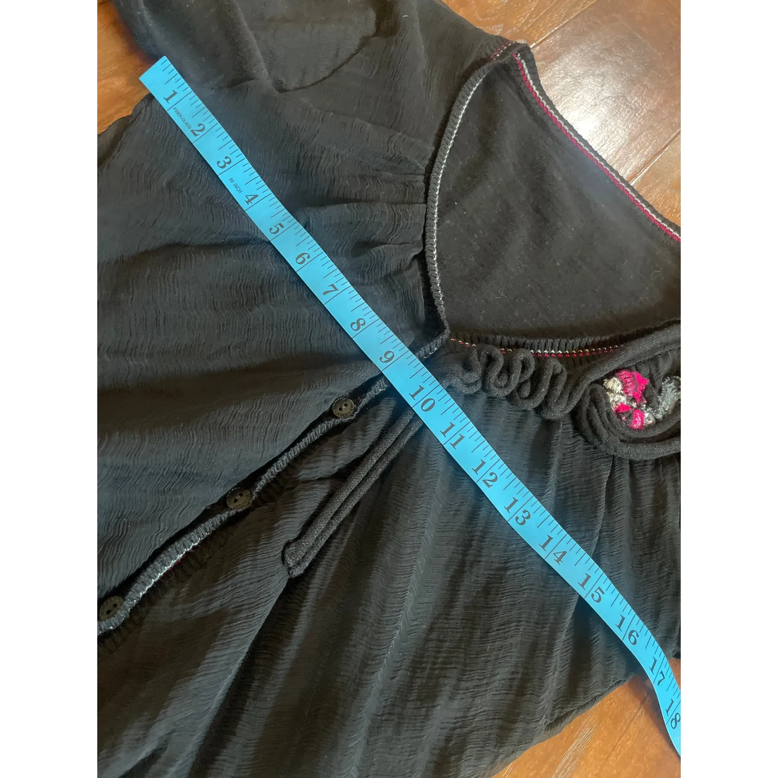 Vintage French Designer DIDIER PARAKIAN Embellished Cardigan Wool Silk Small S Black - Image 7