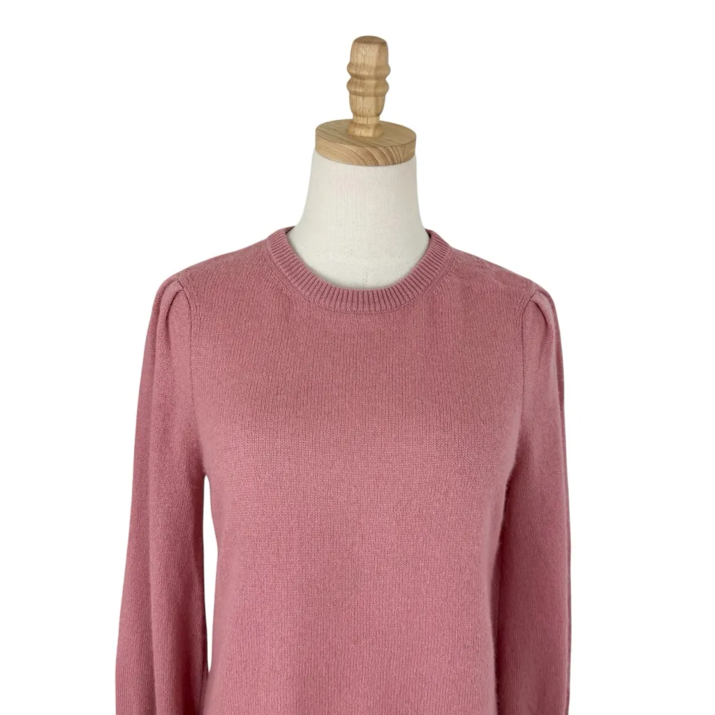 The Cashmere Project Puff Sleeve Cashmere Sweater Dusty Pink S - Image 2