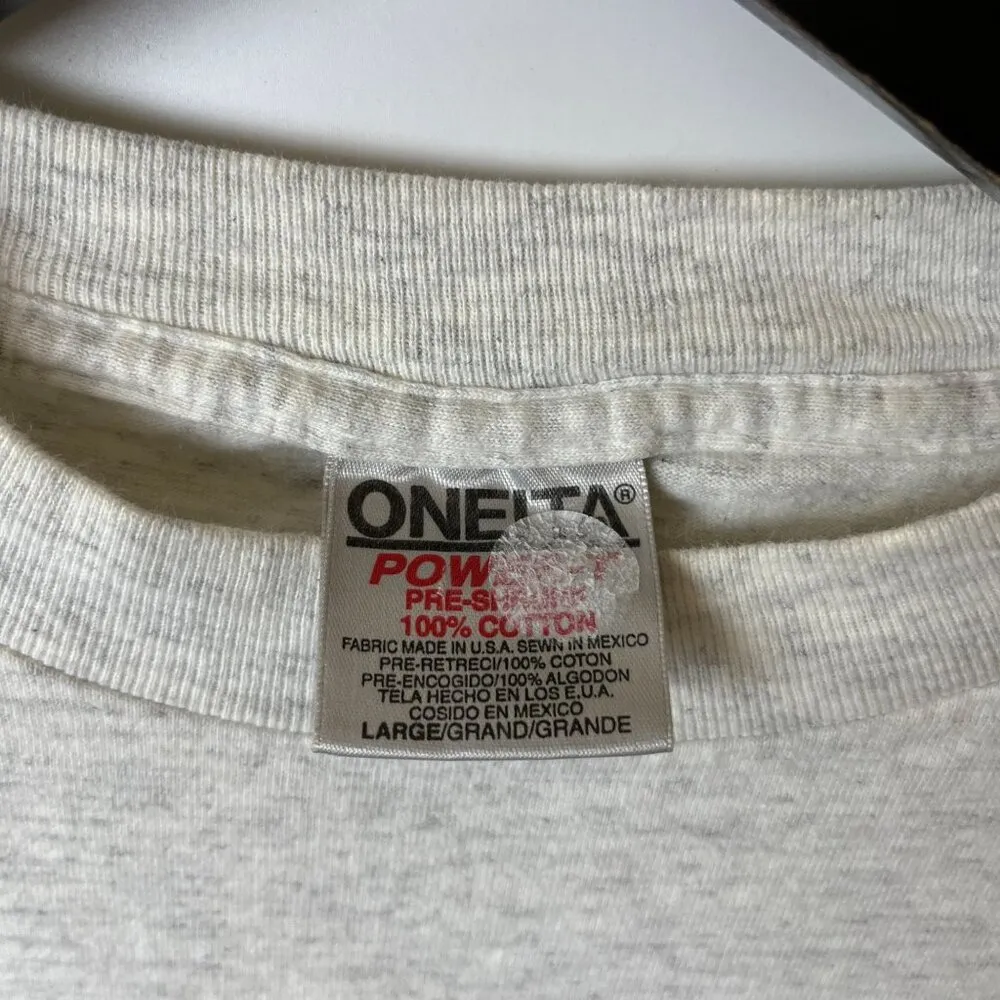 Oversized Vintage Navy Retired T Shirt Vintage 90s Womens Gray Large L Graphic - Image 11