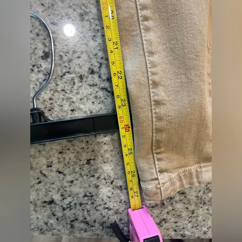 Sezane Pantalon Manu Jeans Cuffed Pants Beige Tan 34/2 - Image 6