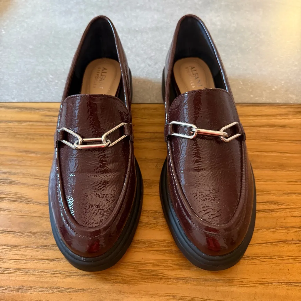 Alfani Galilyao Step ‘N Flex Loafer Flats Dark Berry Patent Leather 7.5 NIB - Image 3
