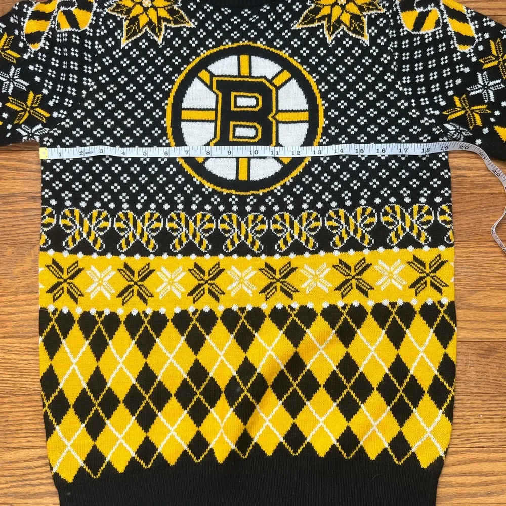 Boston Bruins Christmas Sweater Size Small. Black - Image 2