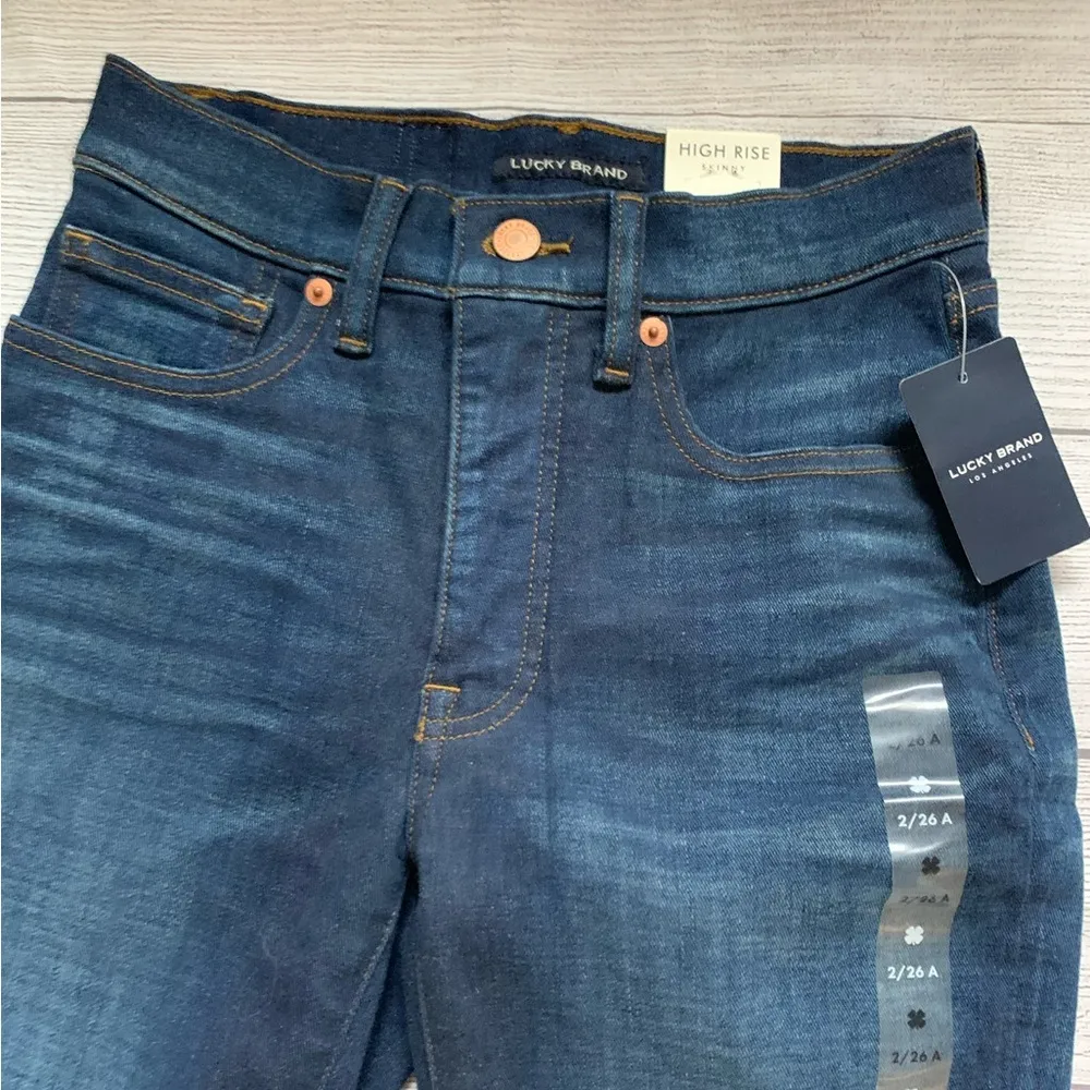 NWT Lucky Brand Blue High Rise Skinny Jeans - Image 3