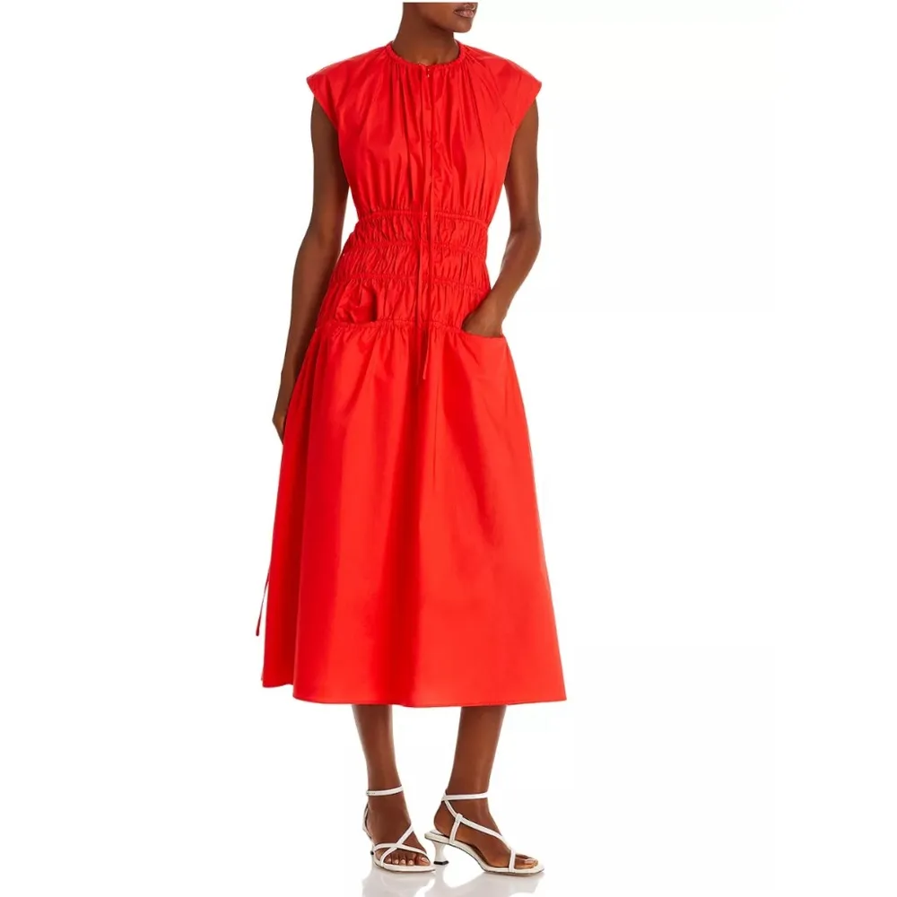 Proenza Schouler White Label Back Cutout Drawstring Midi Dress Size XL New w/Tag - Image 16