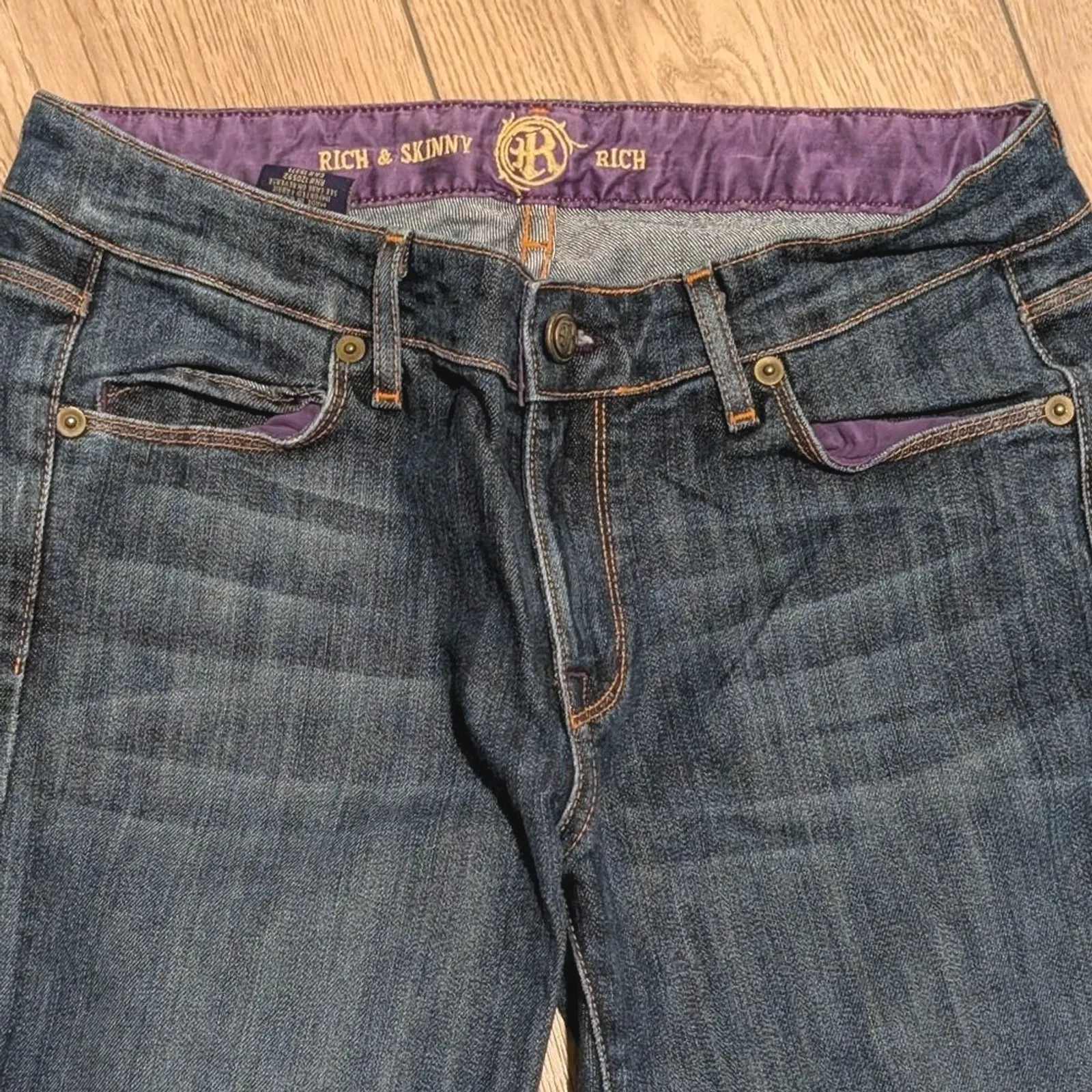 Rich & Skinny Womens 27 Jeans Rich Style Boot Leg Bootcut Premium Denim Made USA - Image 3