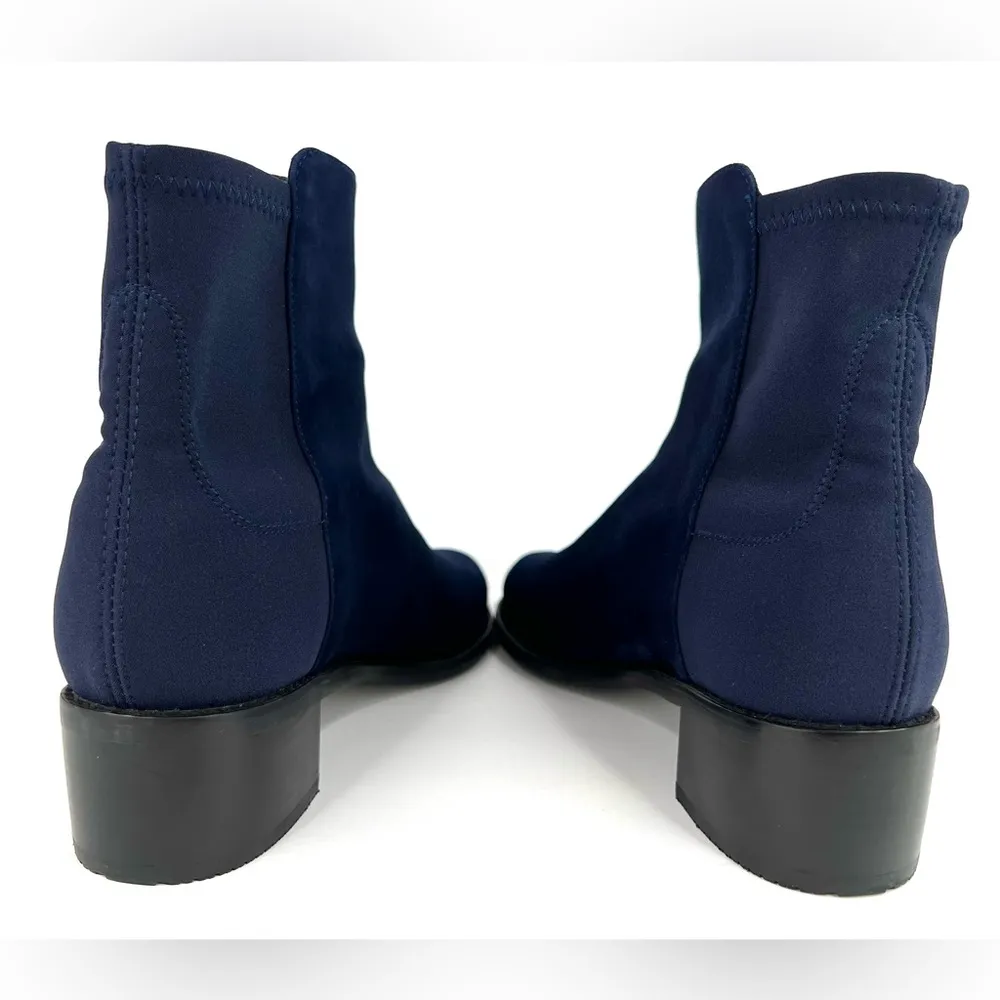 STUART WEITZMAN Easy On Easyon Reserve Navy Suede Ankle Boots US 6 - EU 36.5 - Image 8
