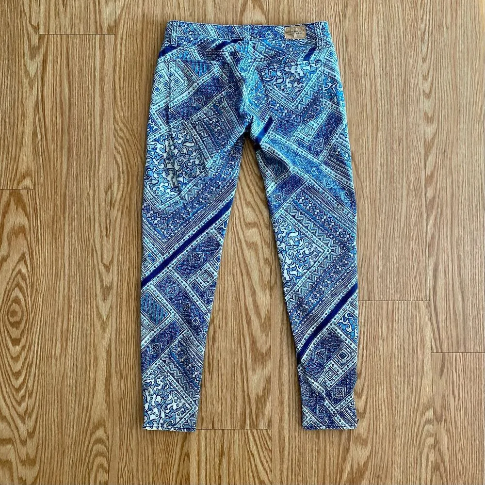 Ralph Lauren Denim & Supply Blue Paisley Maximalist Jeans Pants Womens 28 - Image 10