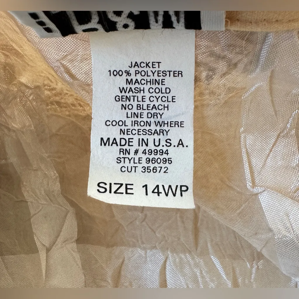 NWT Vintage ‘90s R&M Richards Cream Floral Print 3/4 Sleeve Lightweight Jacket - Image 5