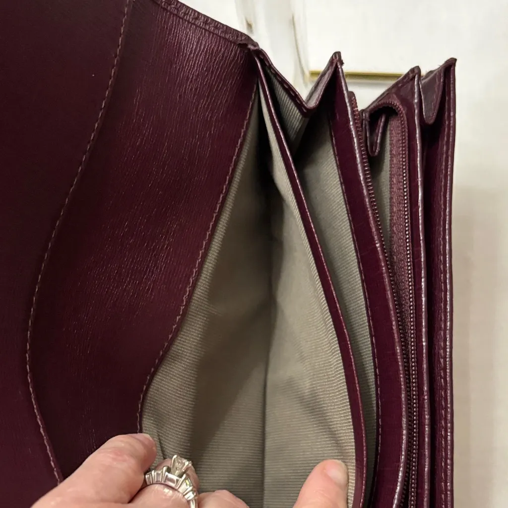 Furla Rich Burgundy Leather Wallet - Image 4