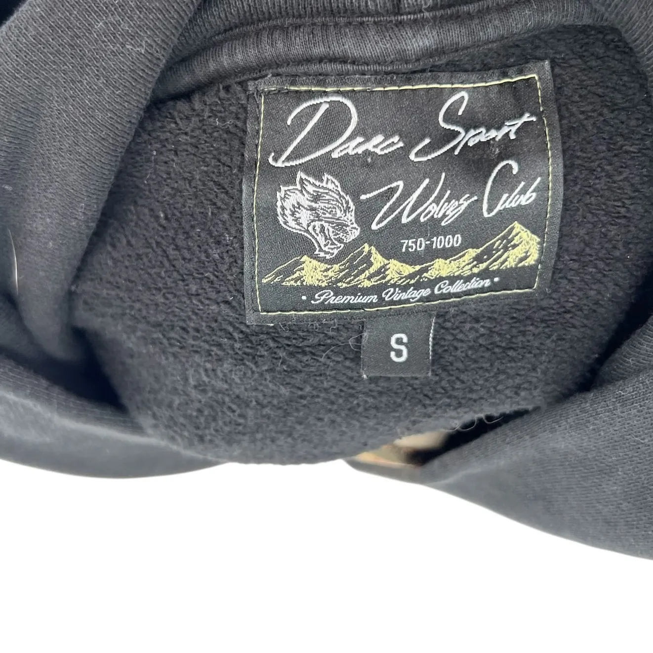 Darc Sport Wolves Cropped Hoodie Sweatshirt Eyes Utah Black Size Small - Image 11