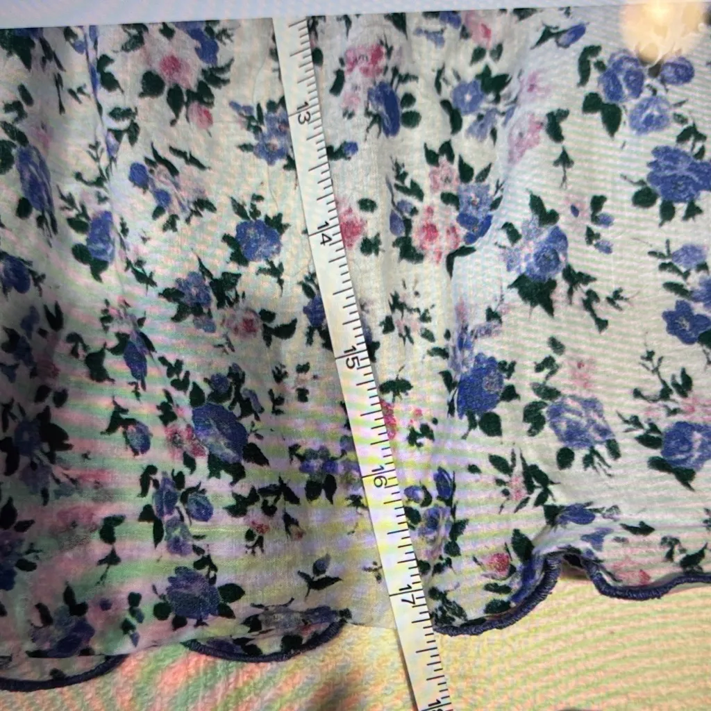Love shack fancy Floral Ruffle  Top large - Image 7