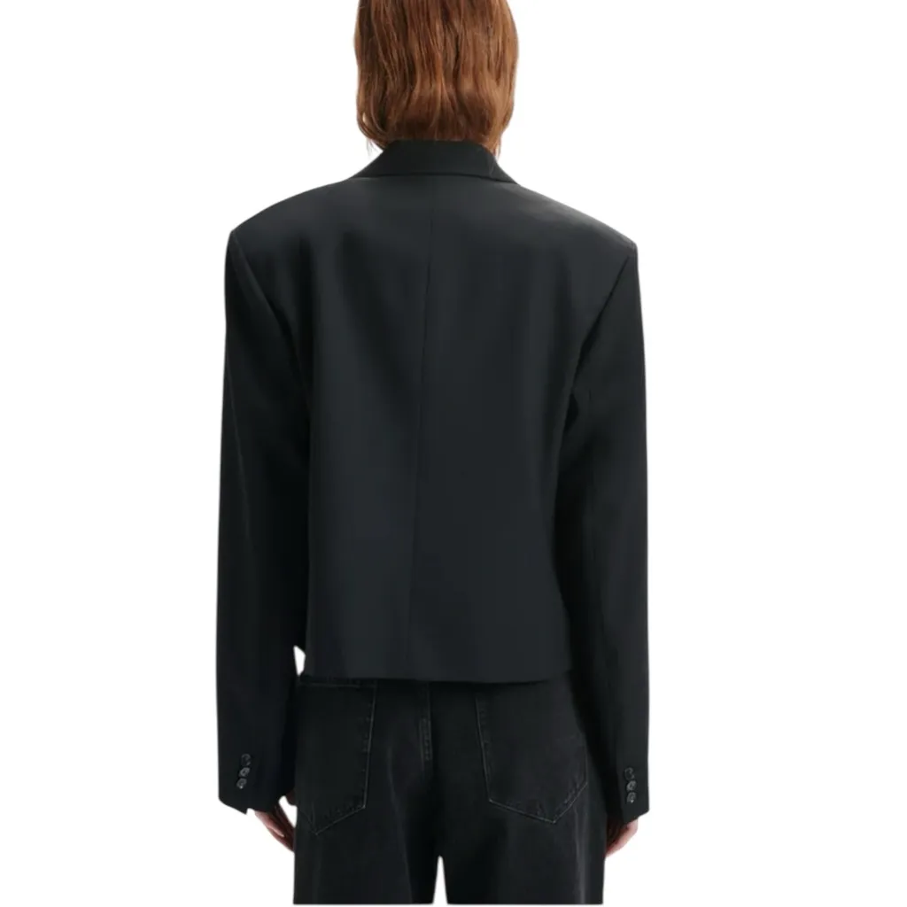 Shoreditch Ski‎ Club x Agolde Callie Cropped Blazer Black Wool XS - Image 4