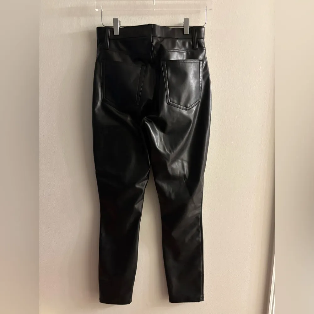Abercrombie & Fitch Black The Skinny High Rise Faux Leather Pants Size 6 Long - Image 3