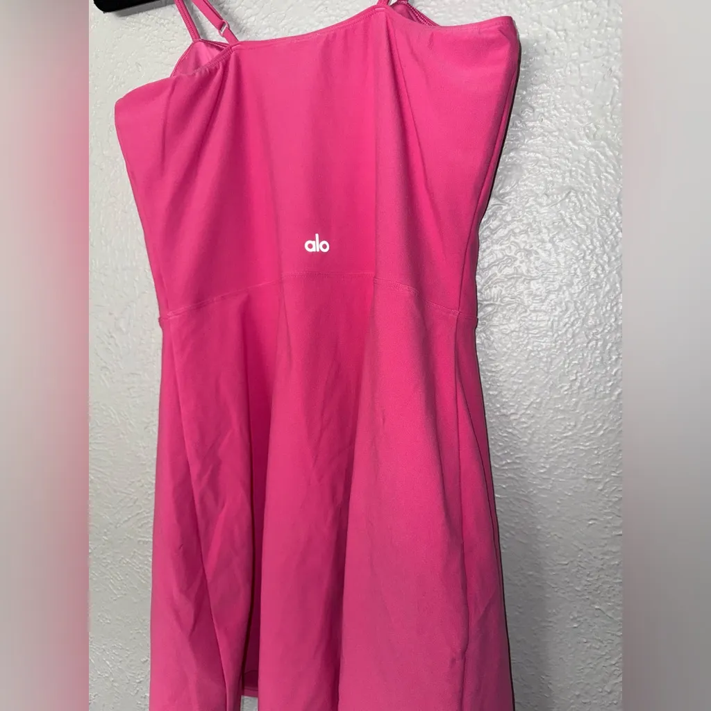 ALO Yoga Alosoft Courtside Tennis Dress Size Large Paradise Pink NWOT - Image 3