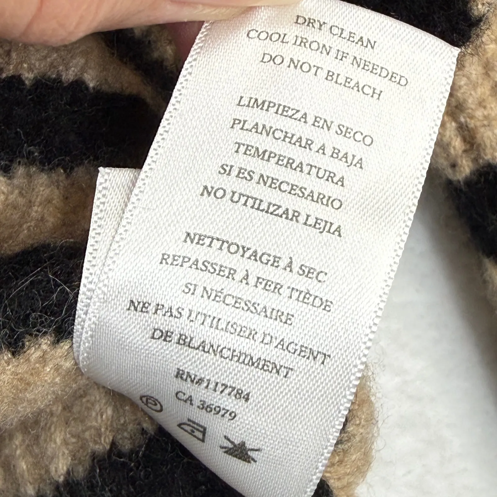 Rails Claudia Camel Ebony Stripe breton Mock Neck Long Sleeve Sweater Medium - Image 8