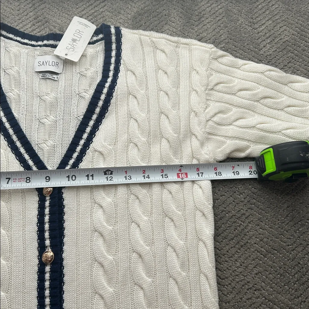 New Saylor Women's Marisole Long Sleeve Sweater Dress Cream SZ S - Image 9