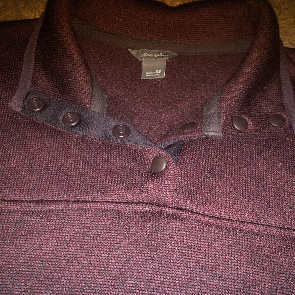 Eddie Bauer plum pullover sz XS - Image 4