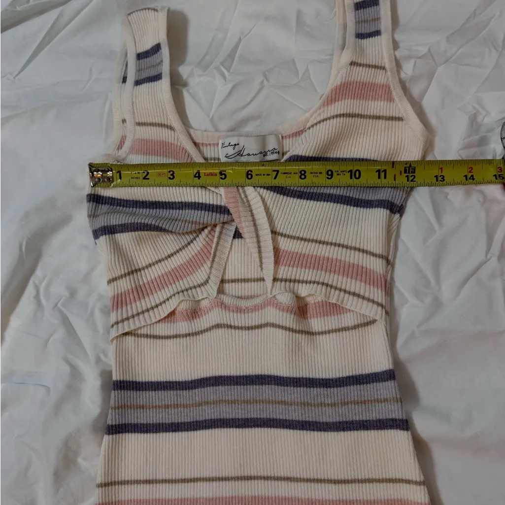 Vintage Havana Ribbed Striped Tie - Image 7