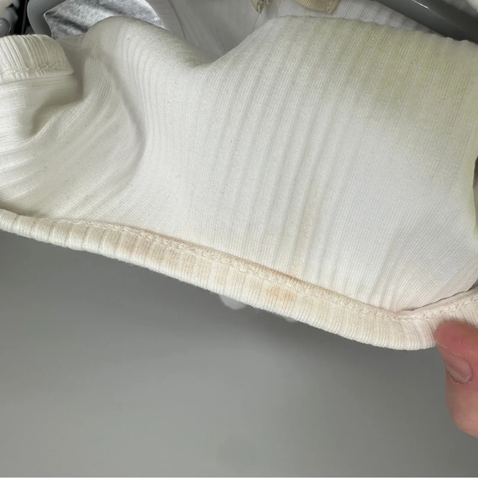 Madewell High Neck Tank w/ Shelf Bra in Sleekhold in‎ Eyelet White Sz XXS NEW - Image 9