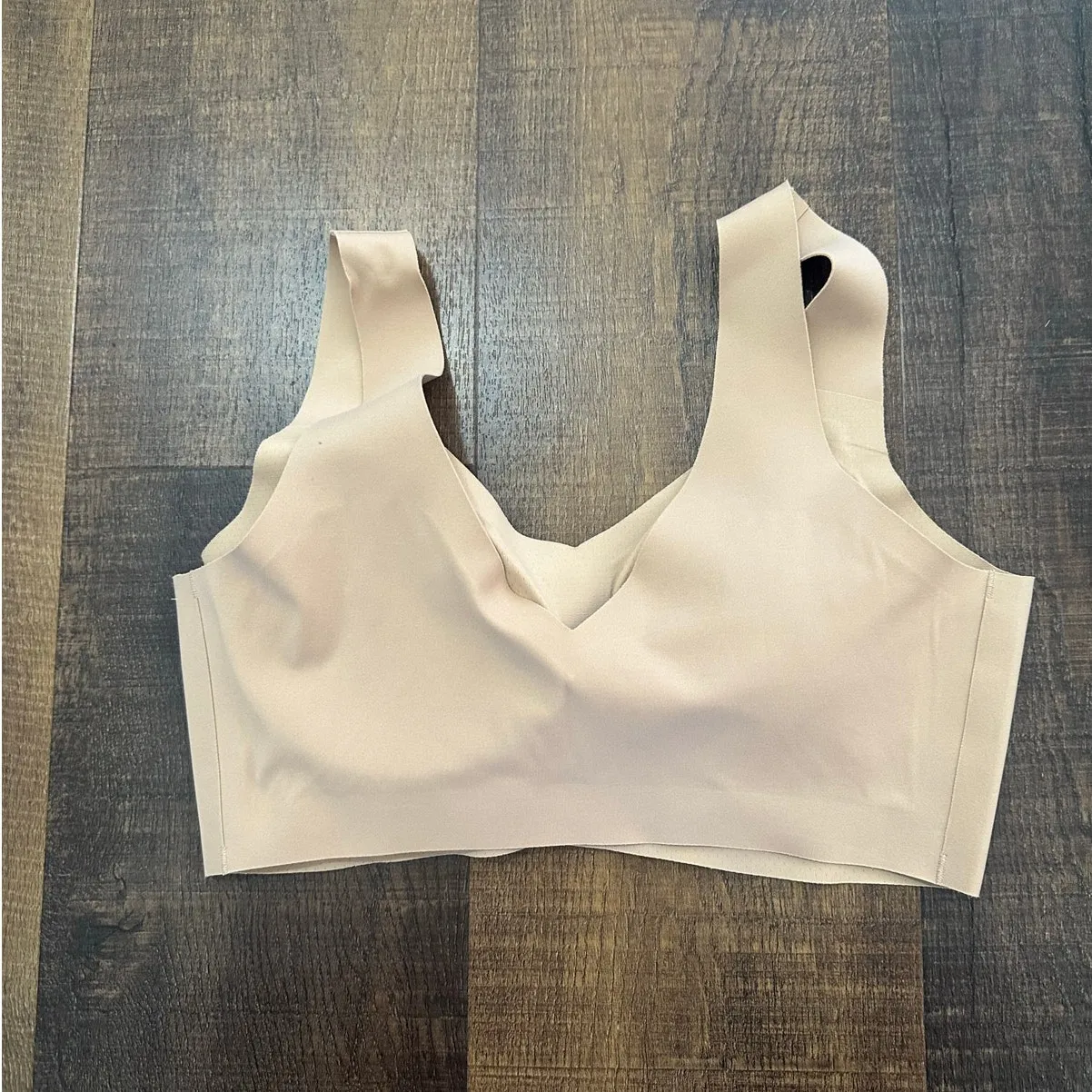 Honeylove Crossover Bra Beige Size Small Wireless Supportive Size Small Tan - Image 4