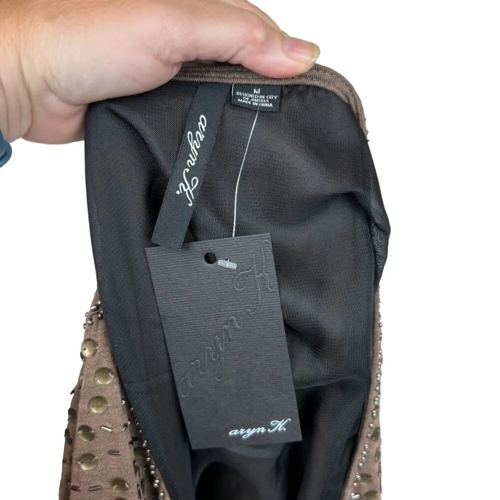 Aryn K. blouse, size Medium. beaded, geometric, casual, NWT, office, vacation - Image 8