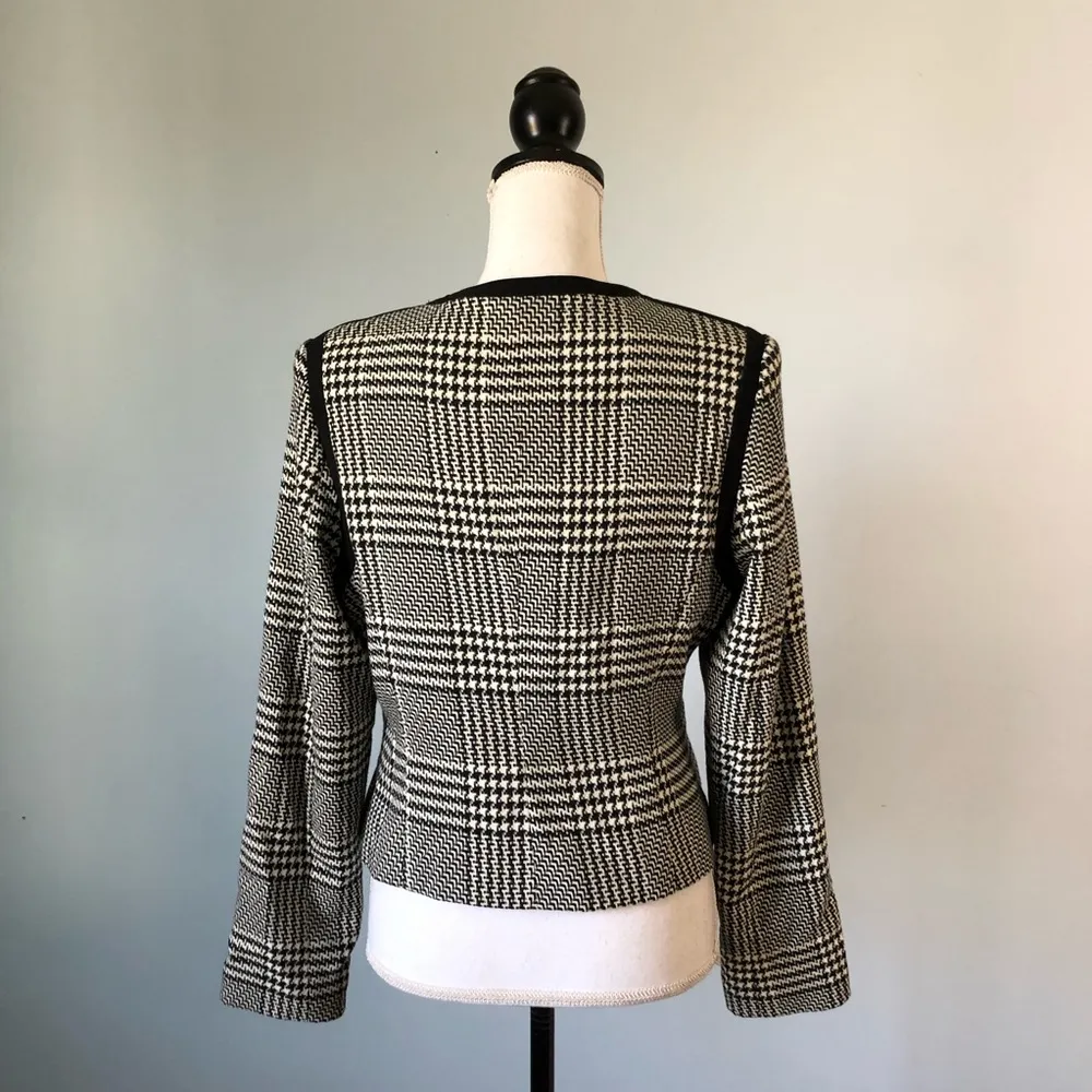 MARIO SERRANI ITALY | Plaid Houndstooth Full Zip Blazer - Image 49