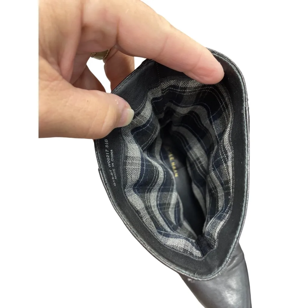 Cole Haan Grand Womans Black Leather Mid Calf Line Boots Sz 8.5B SKU 9508 - Image 14