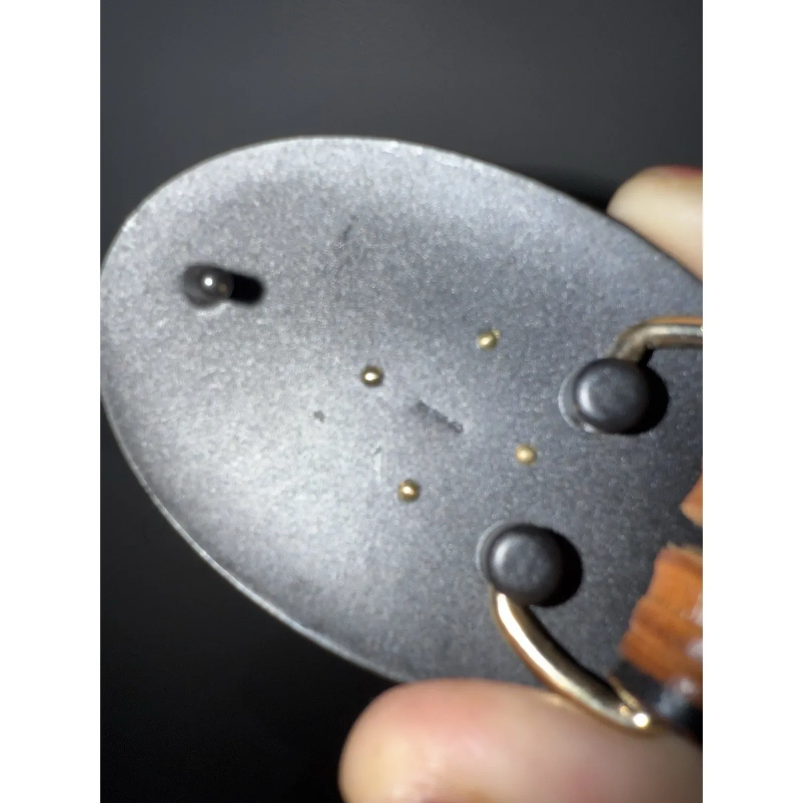 Black Hills Gold Lazy K 10K Gold Trim Oval Belt Buckle Flower Pattern Tan Belt - Image 7