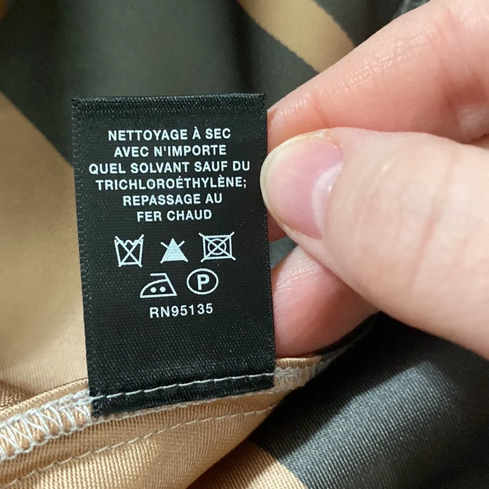 Lafayette 148 Leo striped silk blend open minimalist neutral jacket size L - Image 12