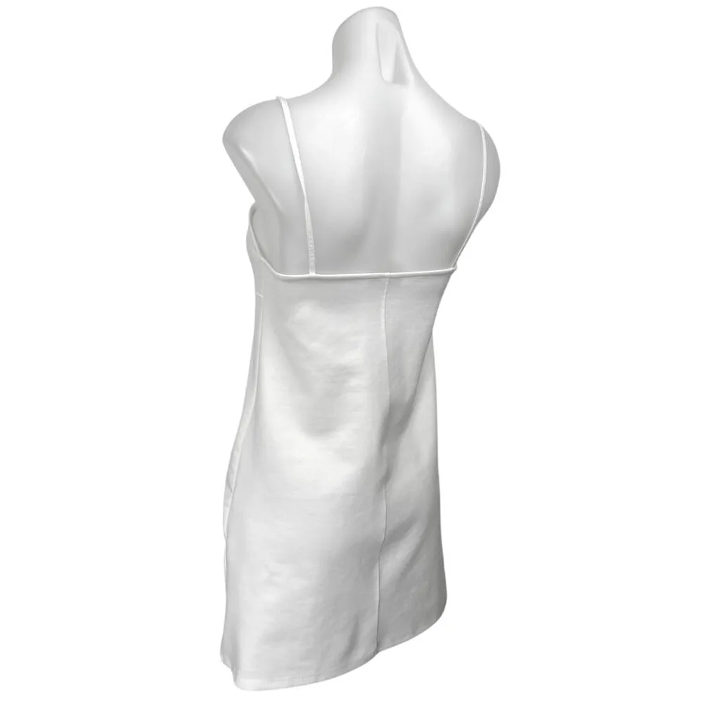 Zara White Sleeveless Square Neck Cami Camisole Slip Tank Mini Dress Size S - Image 4